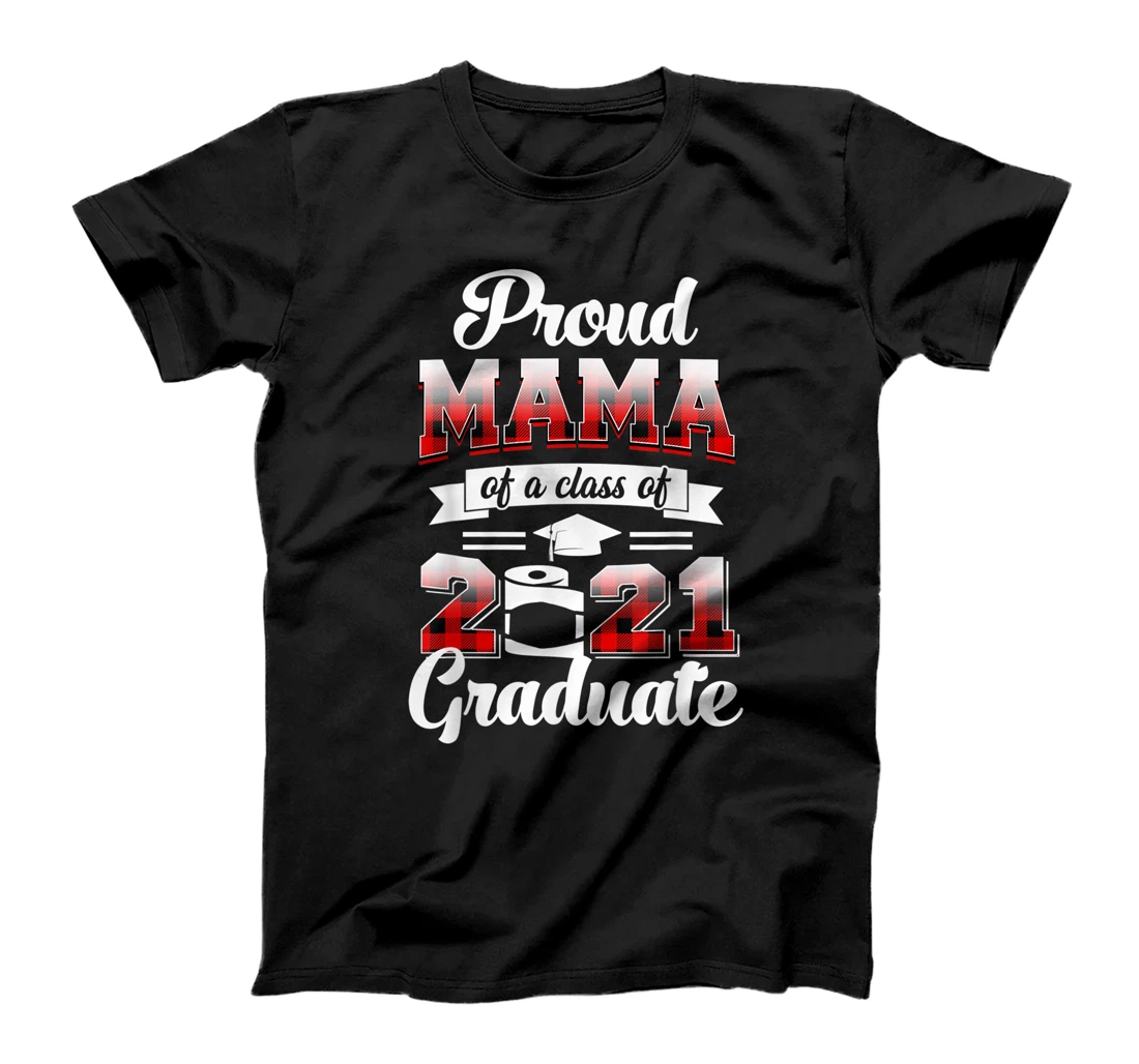 Proud Mama Of A 2021 Graduate Shirt Red Plaid T-Shirt