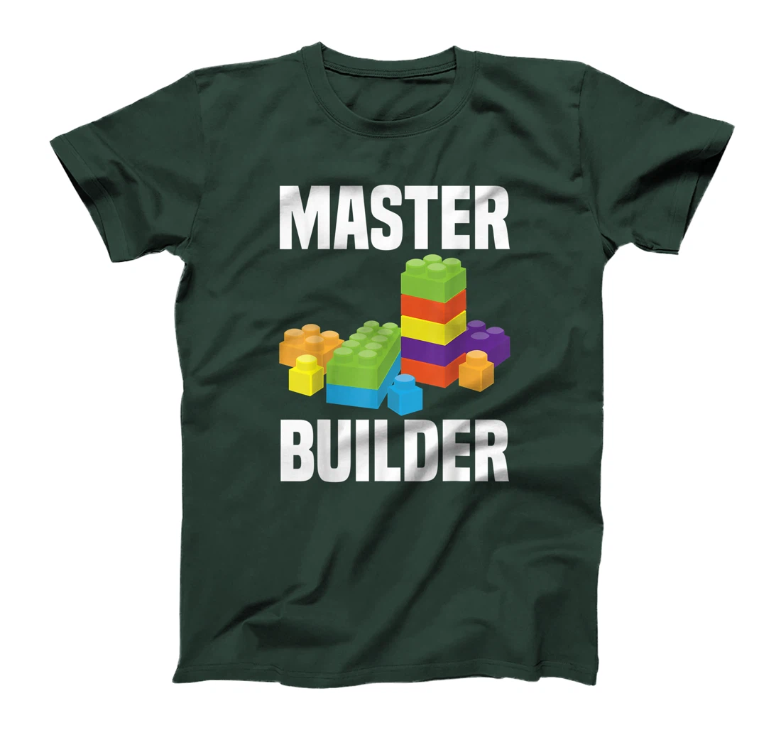 Cool Master Builder Funny Building Blocks Gift Men Women T-Shirt