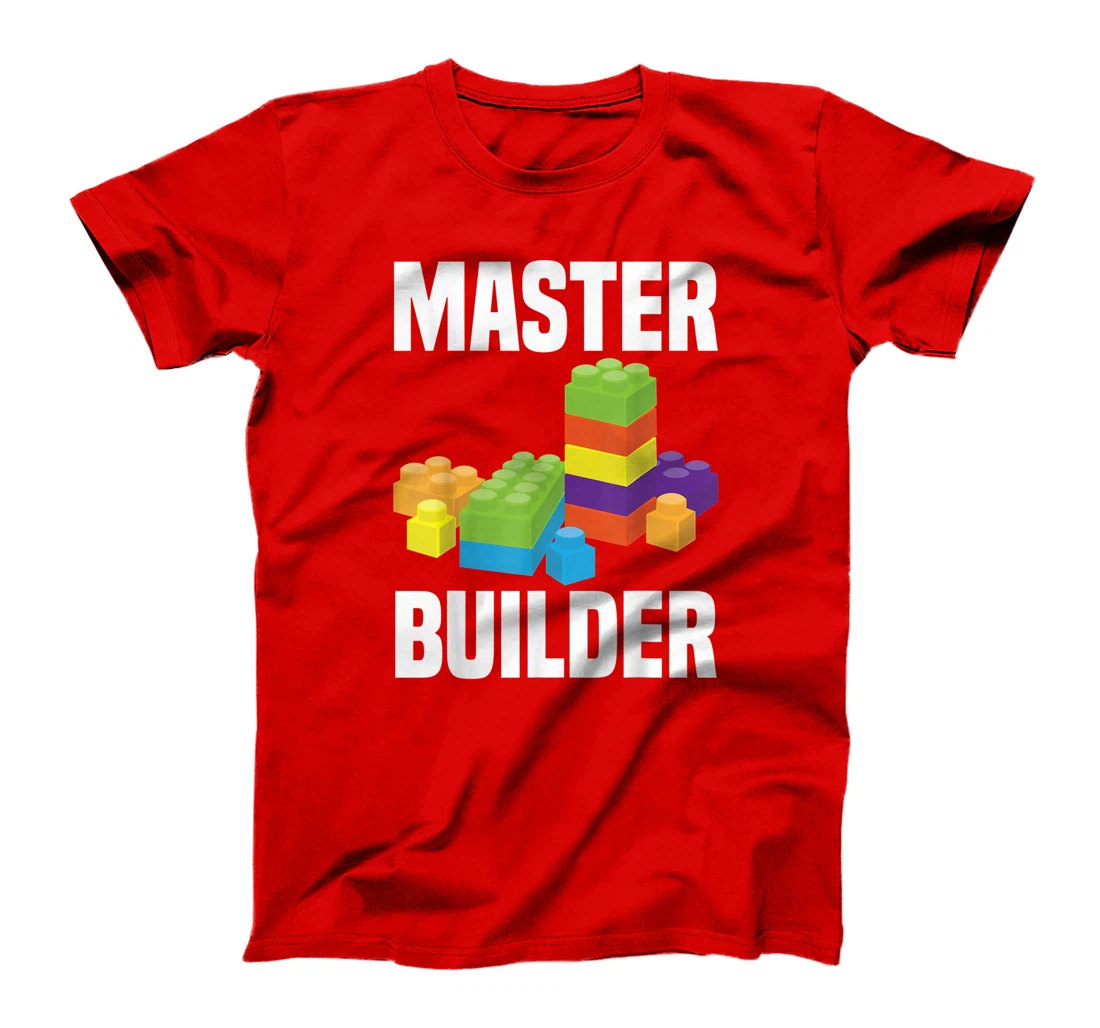 Cool Master Builder Funny Building Blocks Gift Men Women T-Shirt