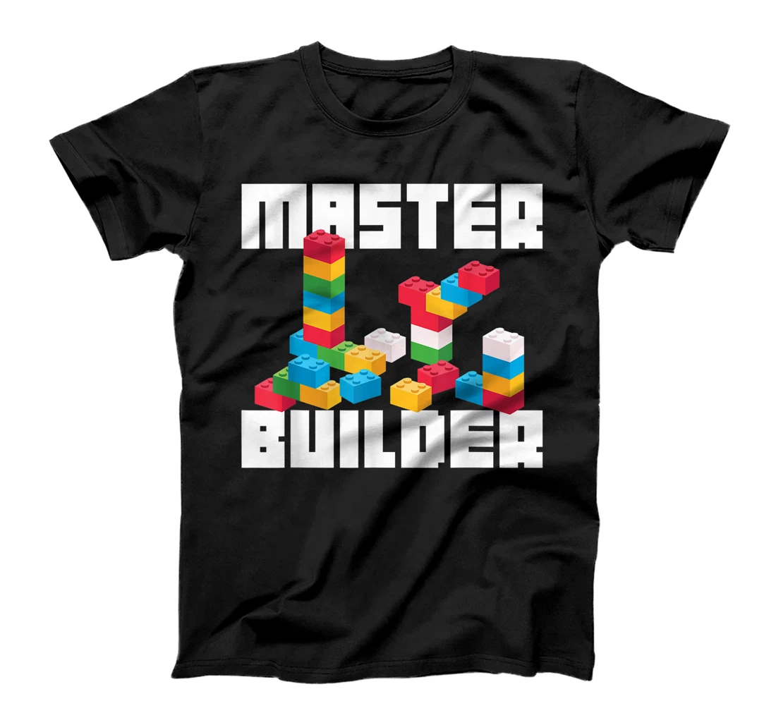 Cool Master Builder Funny Building Blocks Gift Men Women T-Shirt