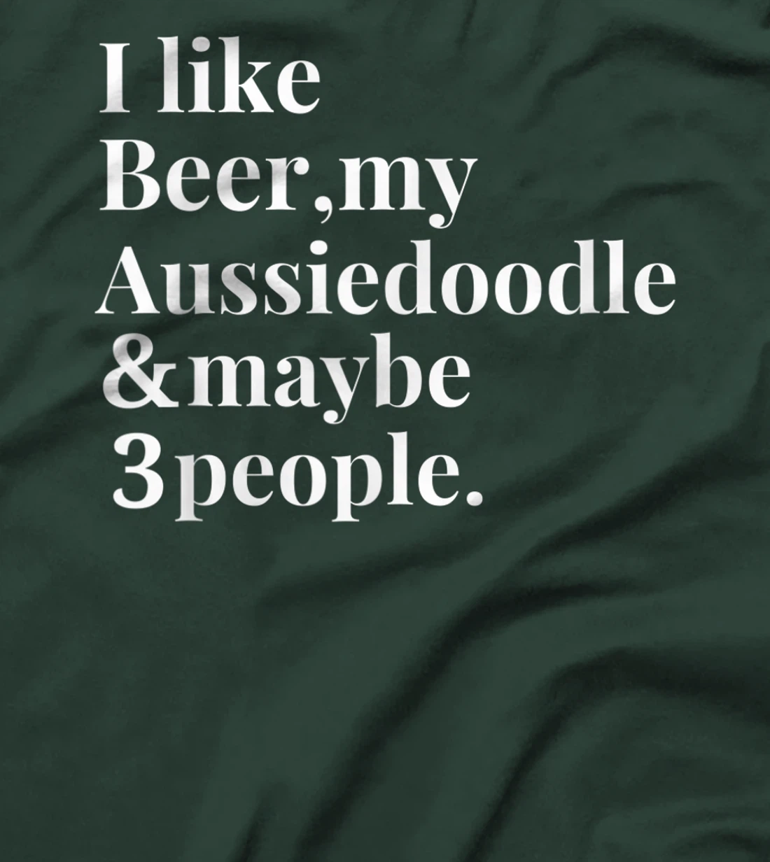 Aussiedoodle Funny Dog Owner Craft Beer Lover Gift Women Men T-Shirt