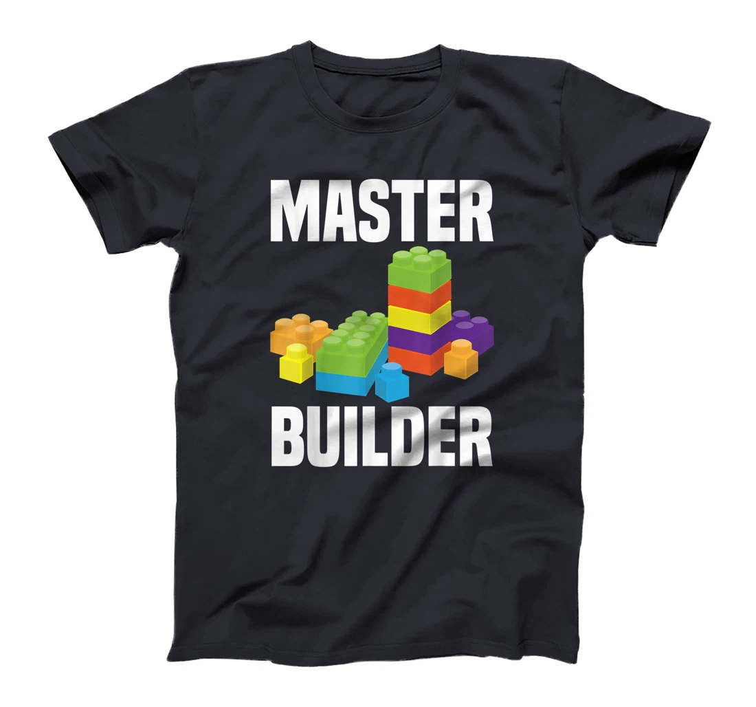 Cool Master Builder Funny Building Blocks Gift Men Women T-Shirt