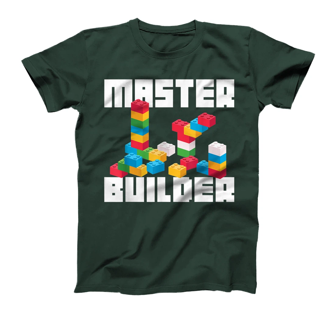 Cool Master Builder Funny Building Blocks Gift Men Women T-Shirt