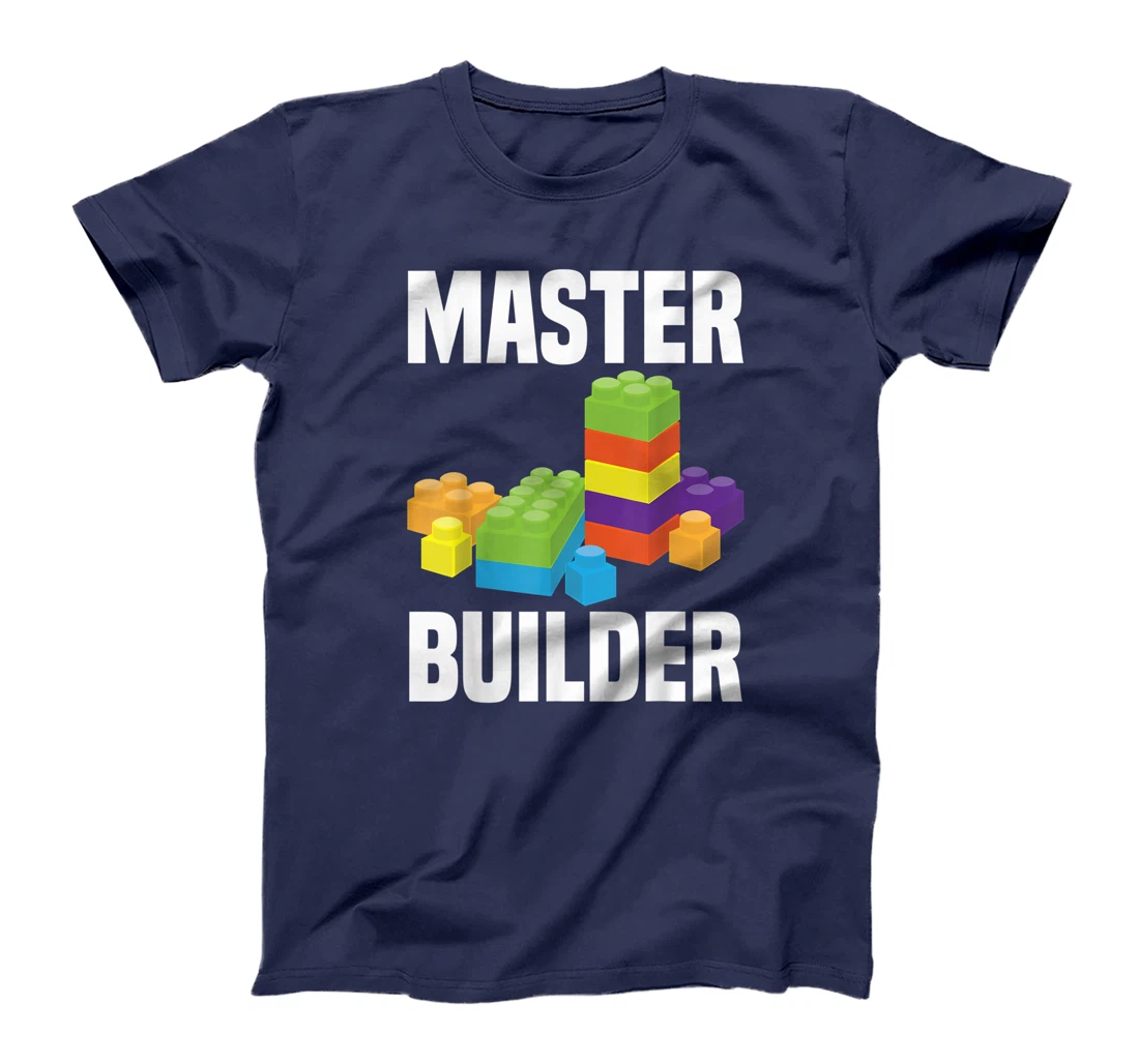 Cool Master Builder Funny Building Blocks Gift Men Women T-Shirt