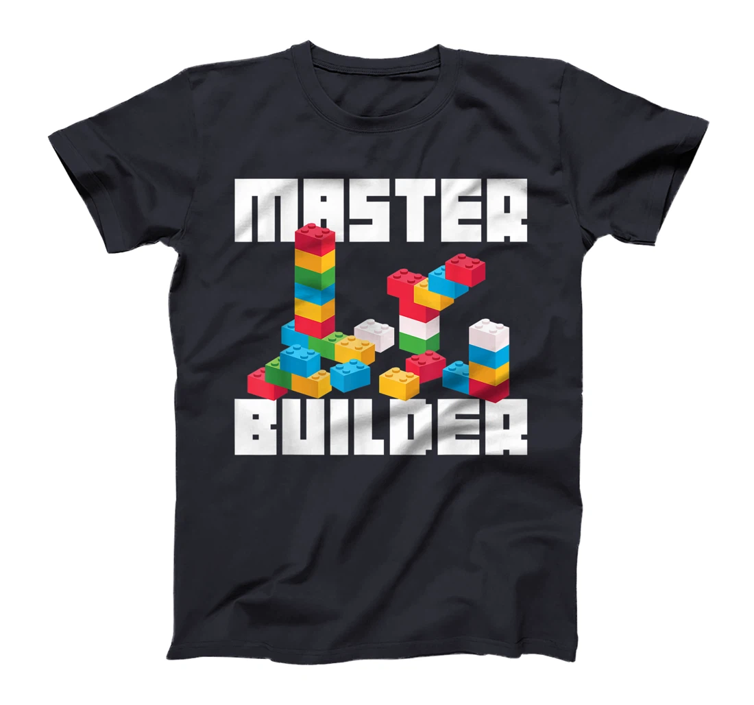 Cool Master Builder Funny Building Blocks Gift Men Women T-Shirt