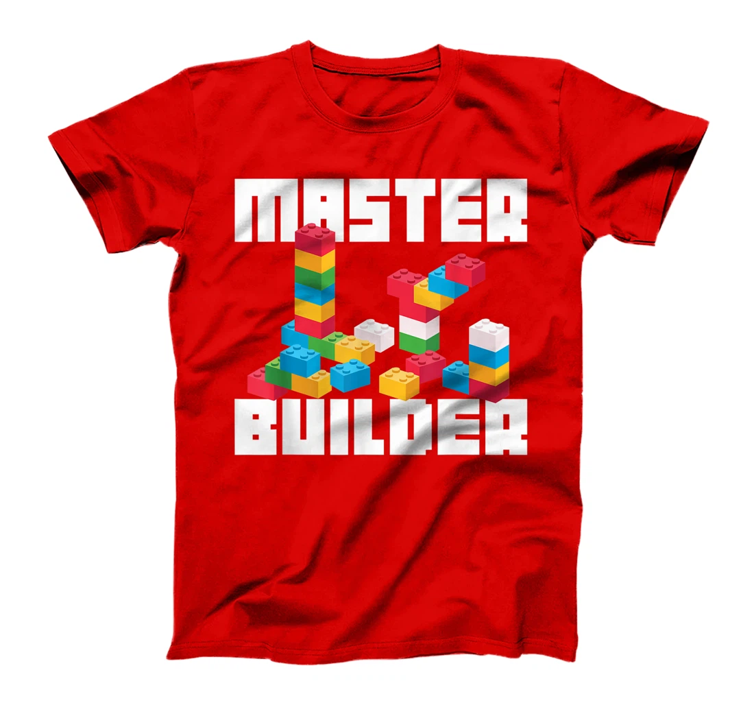 Cool Master Builder Funny Building Blocks Gift Men Women T-Shirt