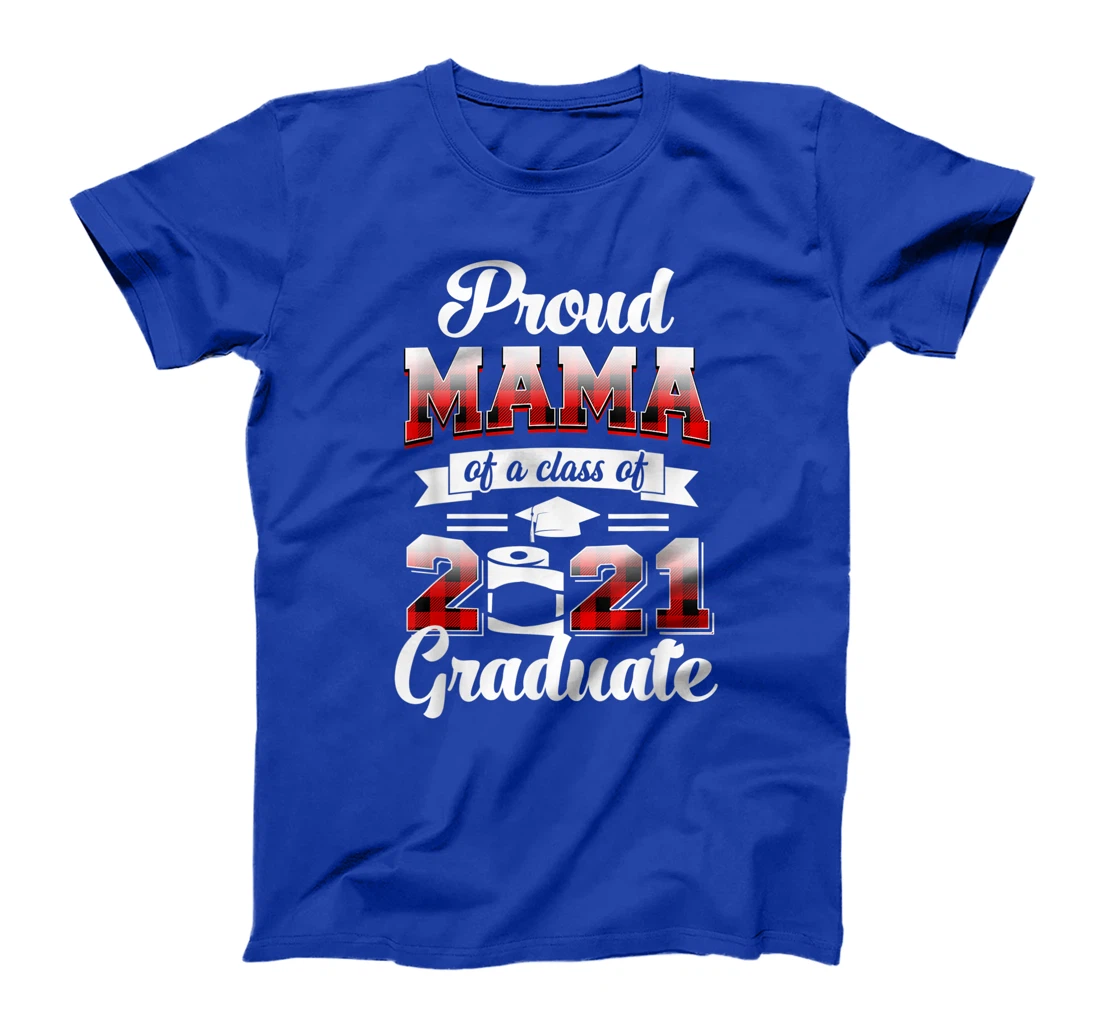 Proud Mama Of A 2021 Graduate Shirt Red Plaid T-Shirt