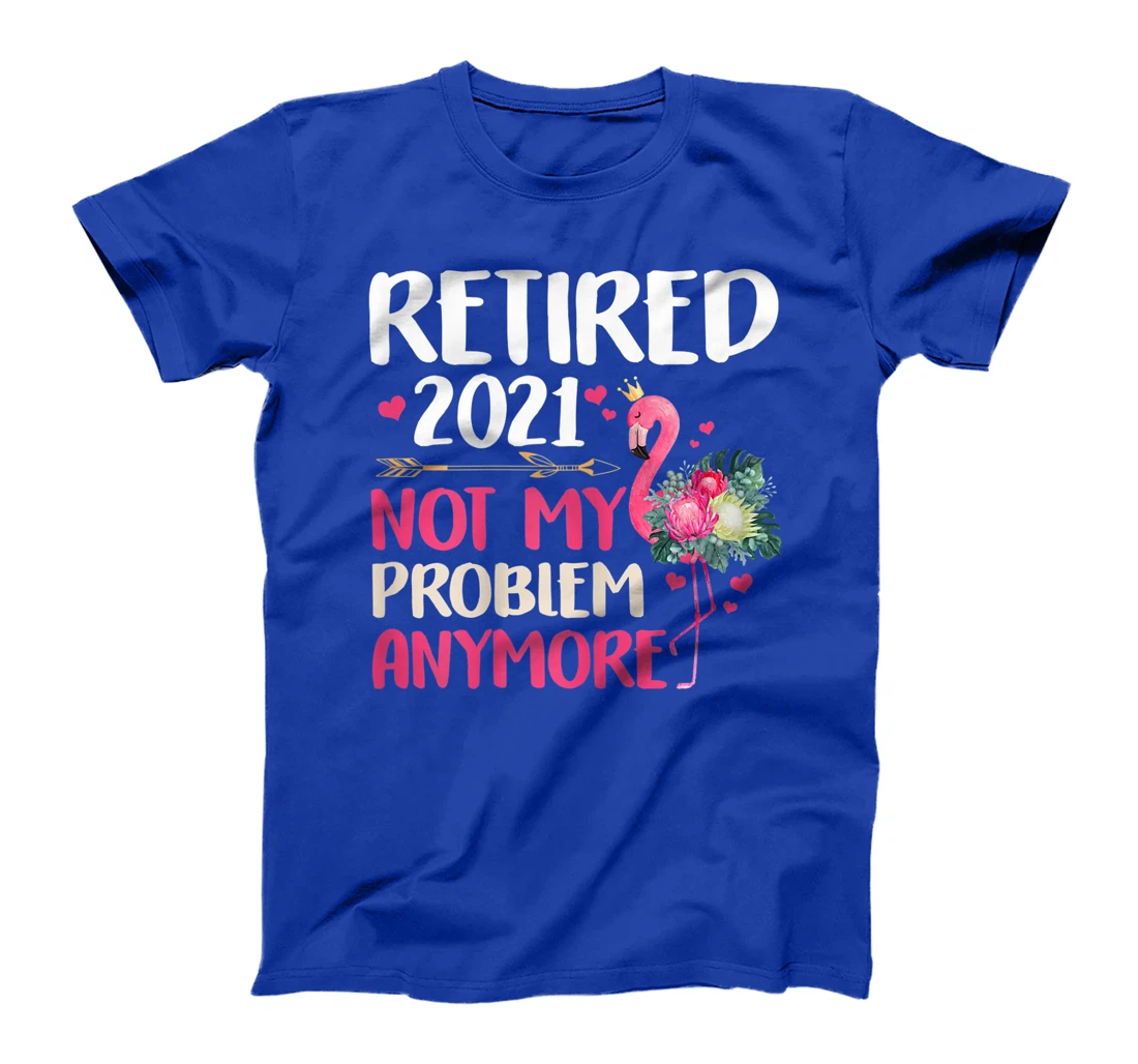 Womens Th Retired 2021 Flamingo Floral Costume Retirement T-Shirt