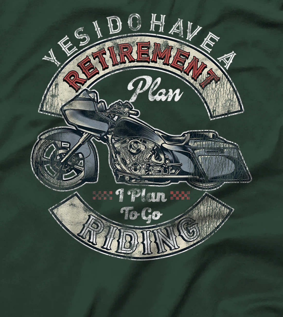 Retirement Plan To Go Riding Gift Motorcycle Riders Biker T-Shirt