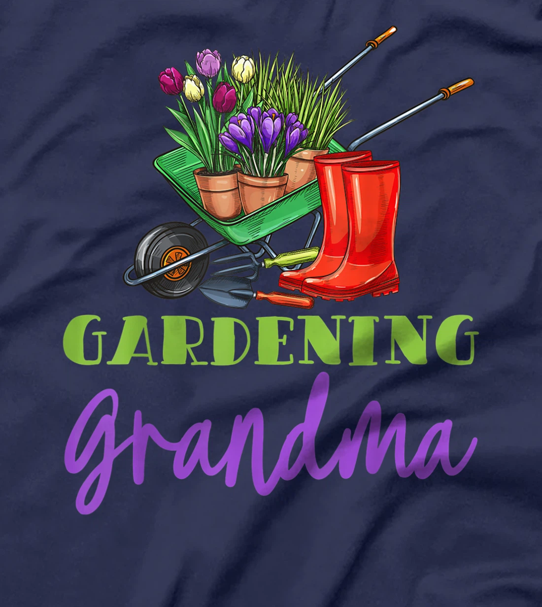 Gardening Grandma Plant Watering Garden Flowers Pot Gardener T-Shirt