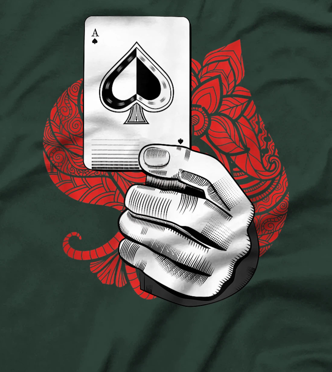Poker Game Playing Cards Gambler Hands Casino Game Holdem T-Shirt