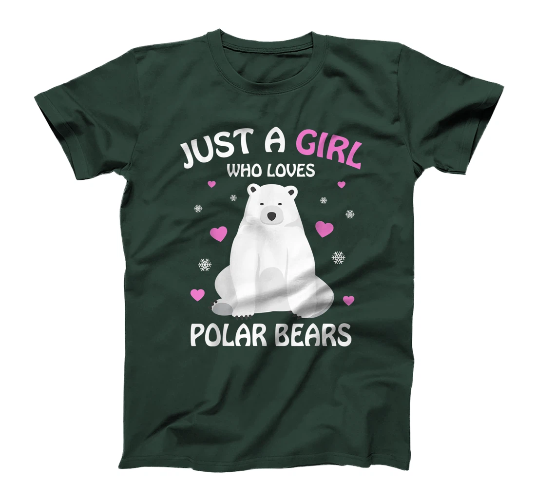 Just A Girl Who Loves Polar Bears Girls Polar Bear Gift T-Shirt