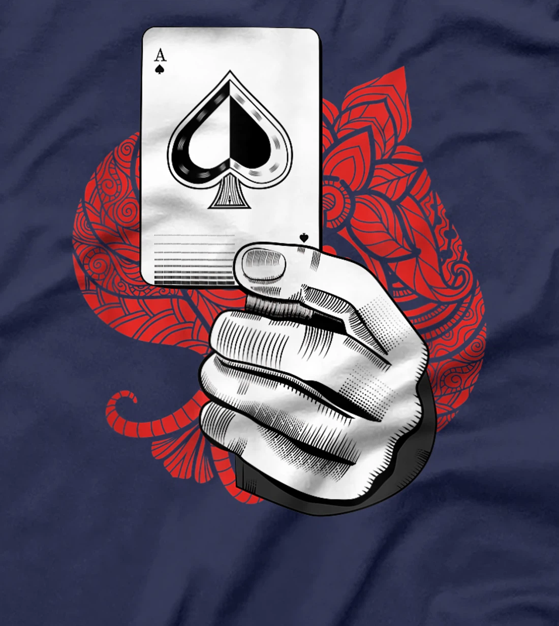 Poker Game Playing Cards Gambler Hands Casino Game Holdem T-Shirt