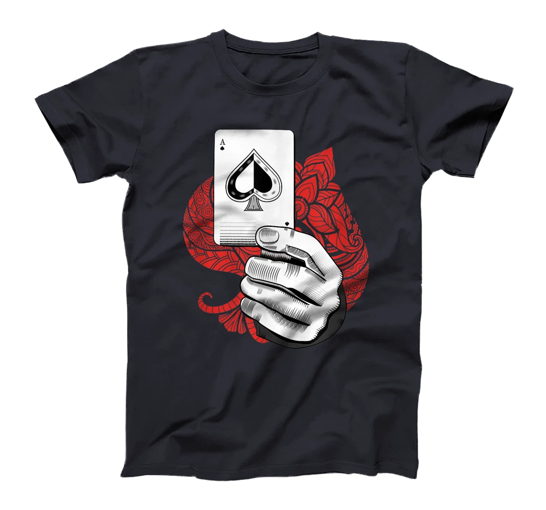 Poker Game Playing Cards Gambler Hands Casino Game Holdem T-Shirt