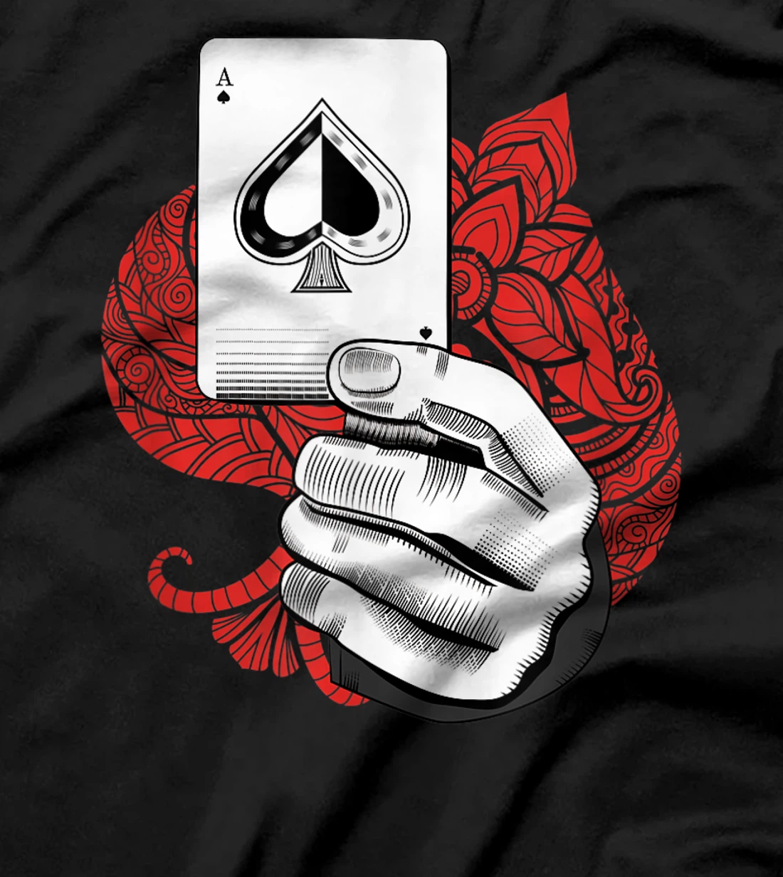 Poker Game Playing Cards Gambler Hands Casino Game Holdem T-Shirt