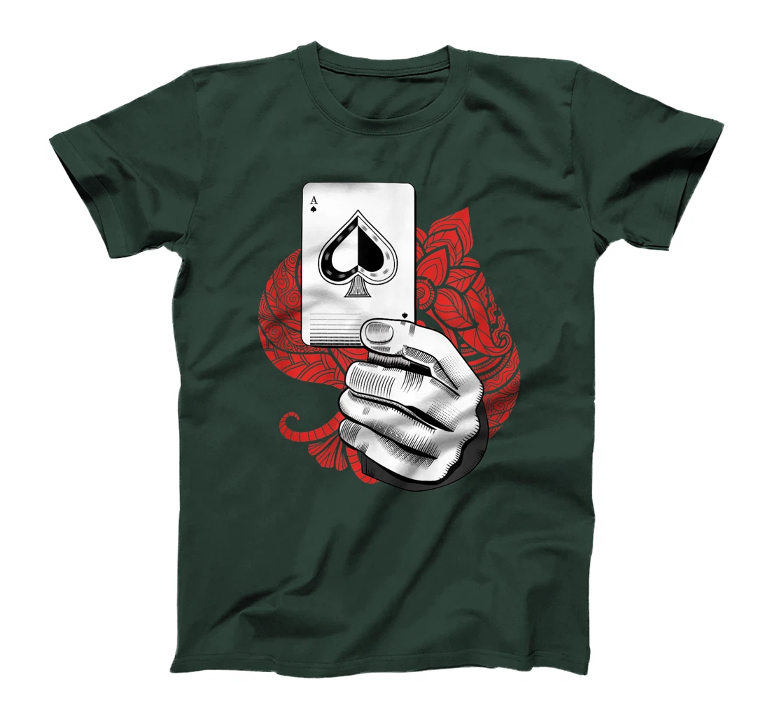 Poker Game Playing Cards Gambler Hands Casino Game Holdem T-Shirt