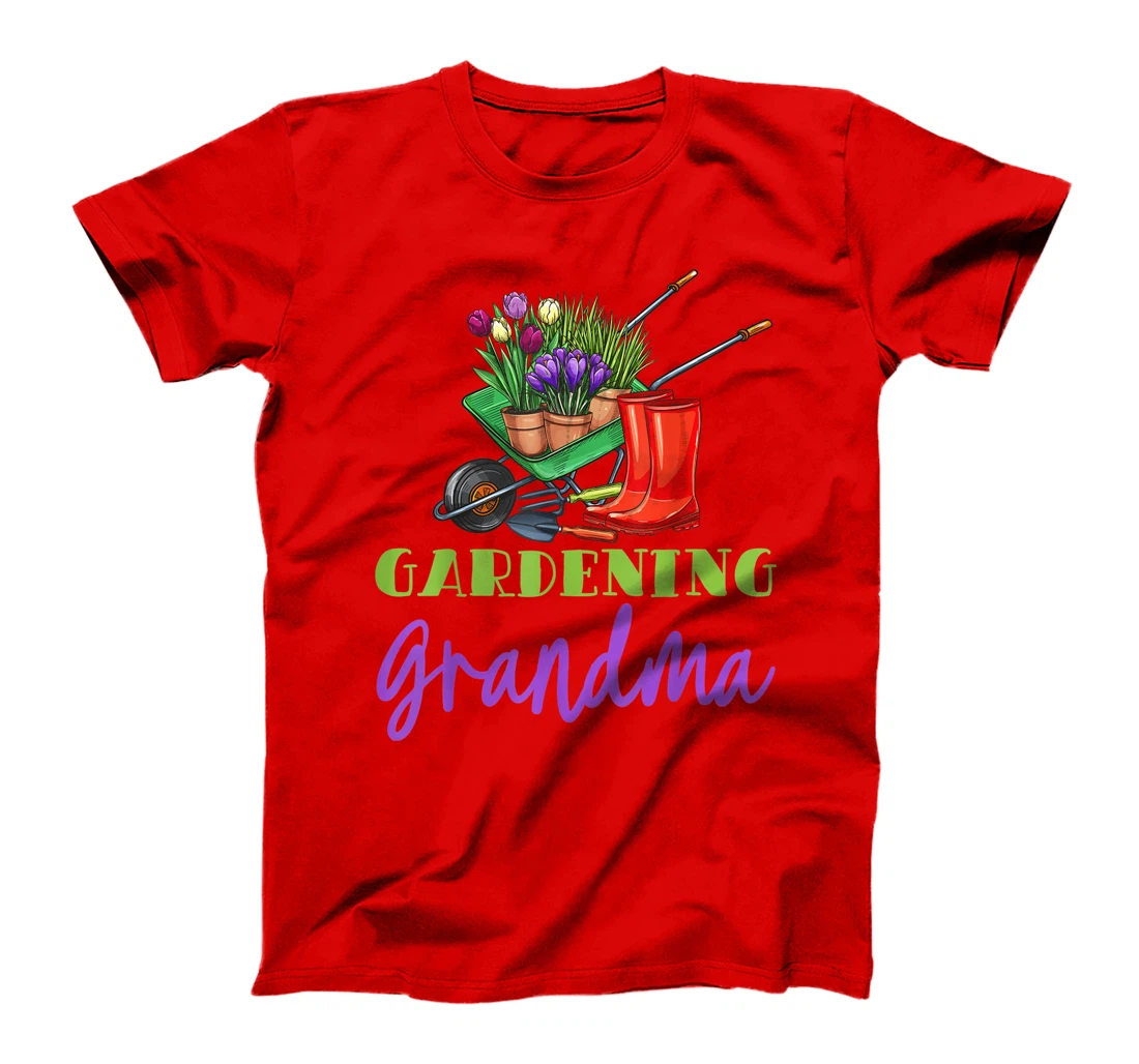 Gardening Grandma Plant Watering Garden Flowers Pot Gardener T-Shirt