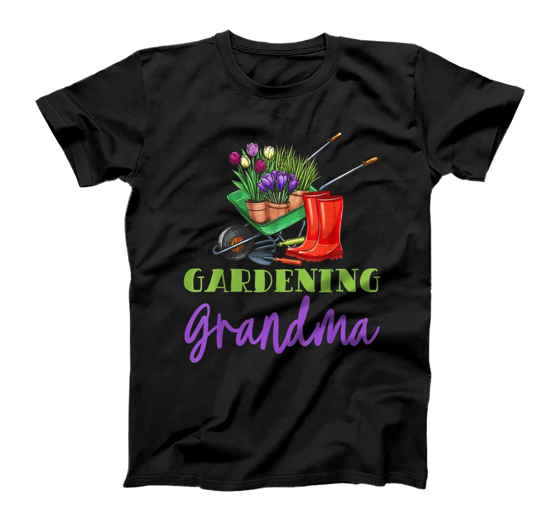 Gardening Grandma Plant Watering Garden Flowers Pot Gardener T-Shirt