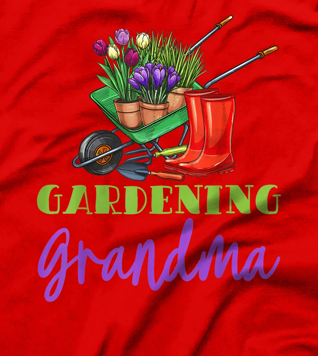 Gardening Grandma Plant Watering Garden Flowers Pot Gardener T-Shirt