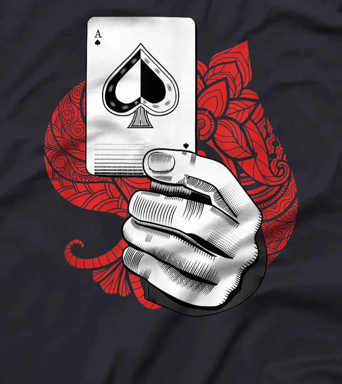 Poker Game Playing Cards Gambler Hands Casino Game Holdem T-Shirt