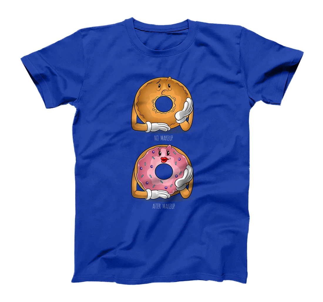 Funny Before After Makeup | Nurse Cosmetologist Donut Gift T-Shirt