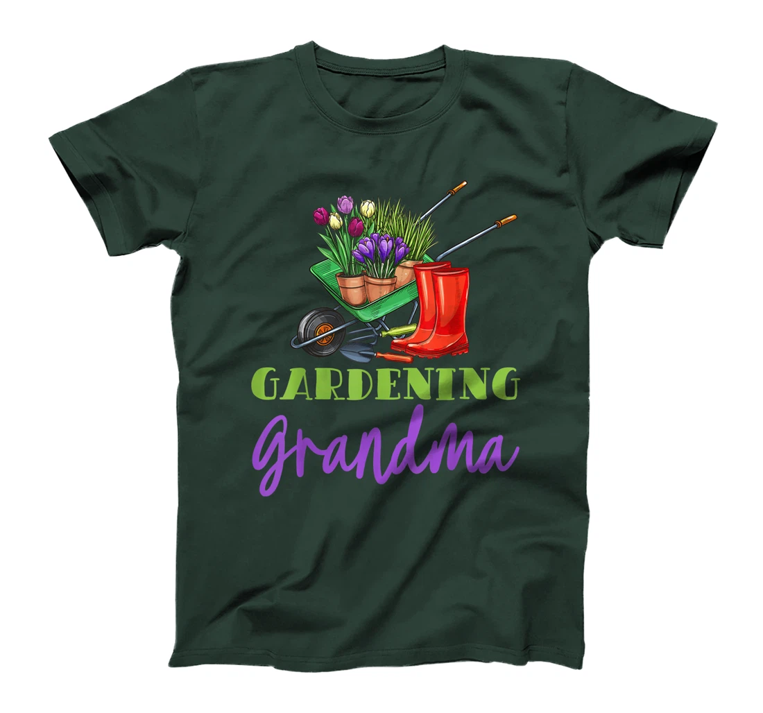 Gardening Grandma Plant Watering Garden Flowers Pot Gardener T-Shirt