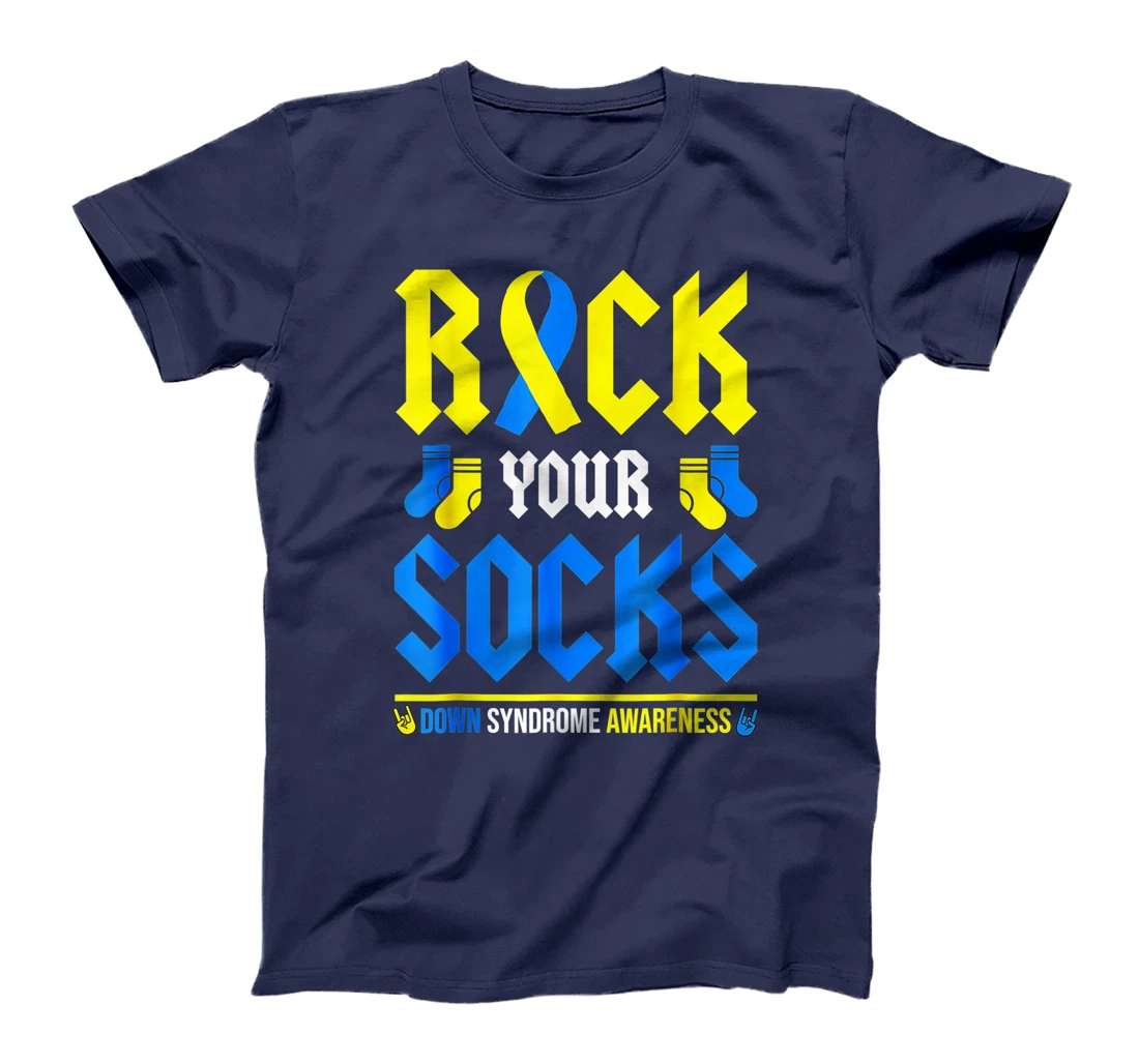 Rock Your Socks World Down Syndrome Awareness Day Ribbon T-Shirt