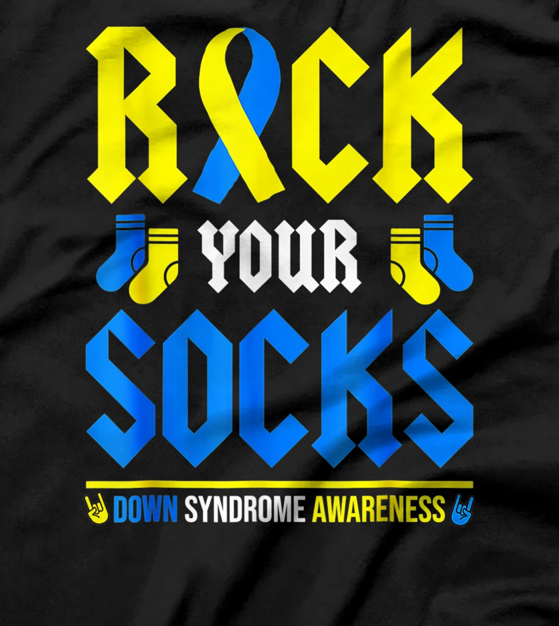 Rock Your Socks World Down Syndrome Awareness Day Ribbon T-Shirt