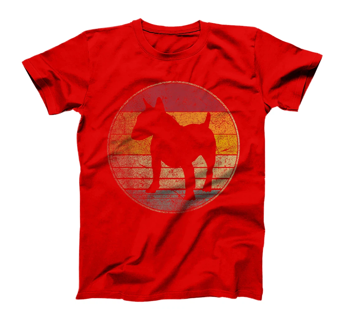 Bull Terrier Dog Vintage Distressed Retro Style Silhouette T-Shirt
