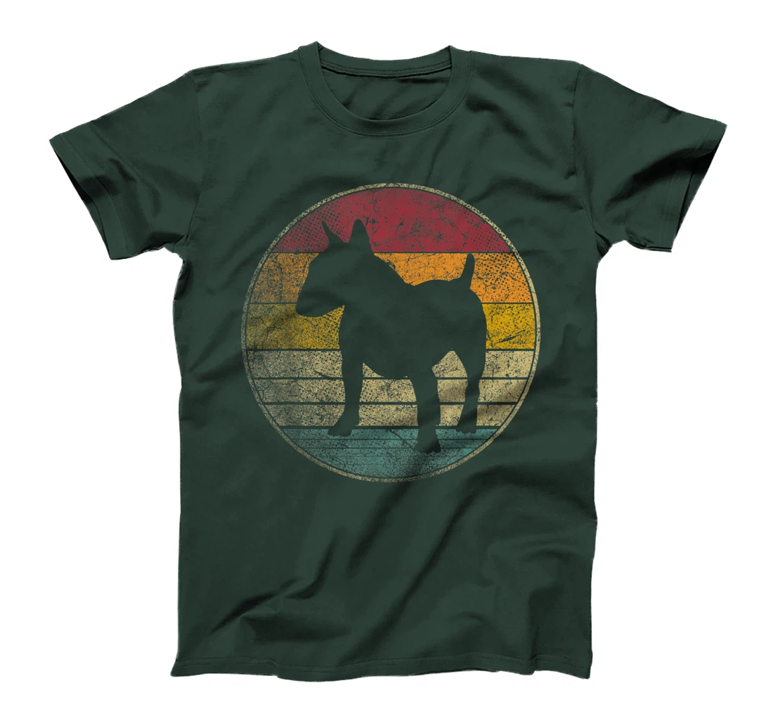Bull Terrier Dog Vintage Distressed Retro Style Silhouette T-Shirt