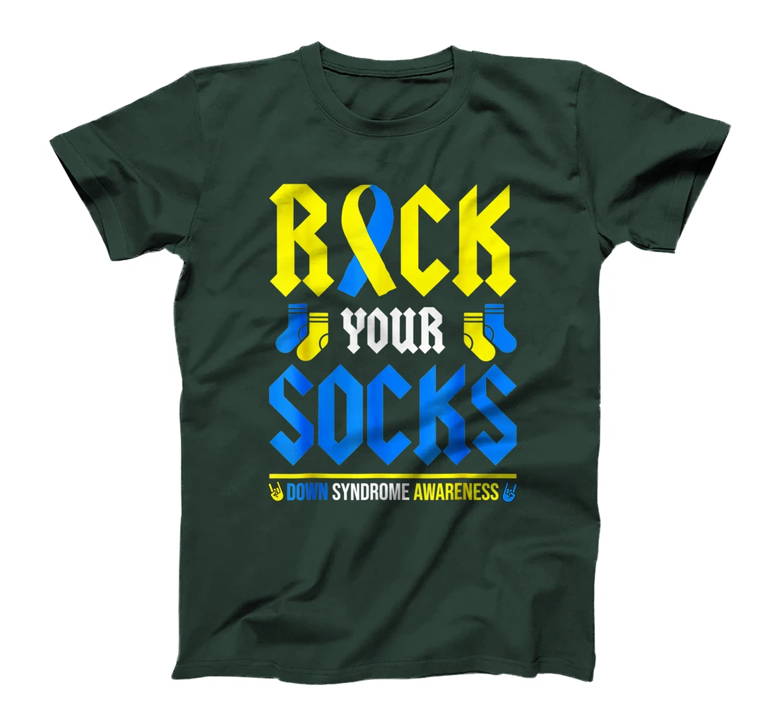 Rock Your Socks World Down Syndrome Awareness Day Ribbon T-Shirt