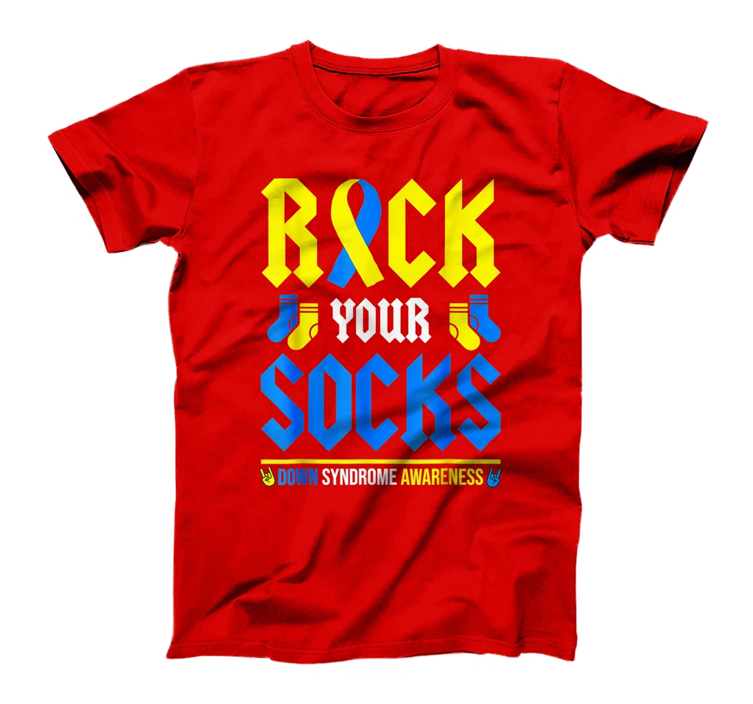 Rock Your Socks World Down Syndrome Awareness Day Ribbon T-Shirt