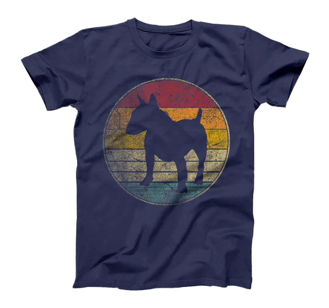 Bull Terrier Dog Vintage Distressed Retro Style Silhouette T-Shirt