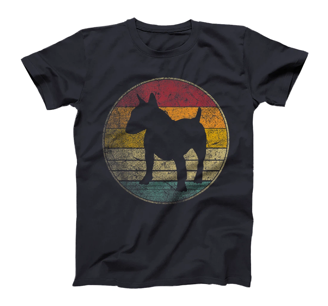 Bull Terrier Dog Vintage Distressed Retro Style Silhouette T-Shirt