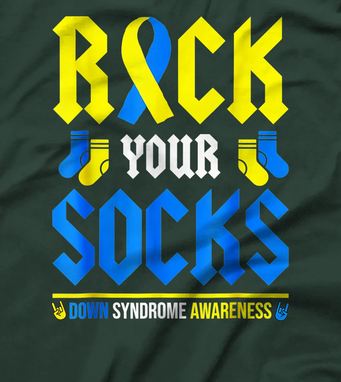 Rock Your Socks World Down Syndrome Awareness Day Ribbon T-Shirt