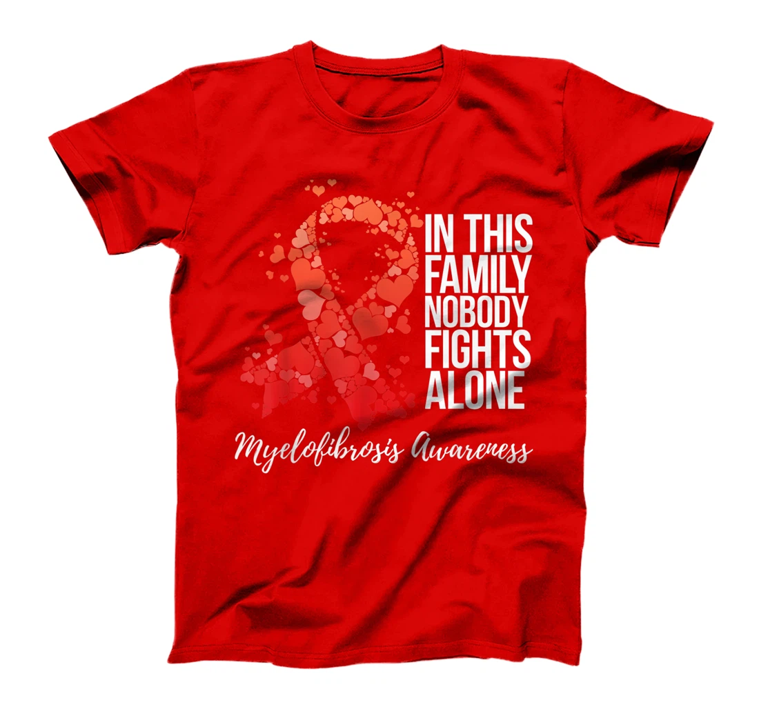 Family Support Myelofibrosis Awareness T-Shirt