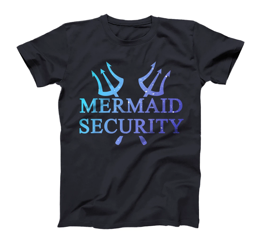 Mermaid Security Funny Swimming Gift Merman Maimaid Guard T-Shirt