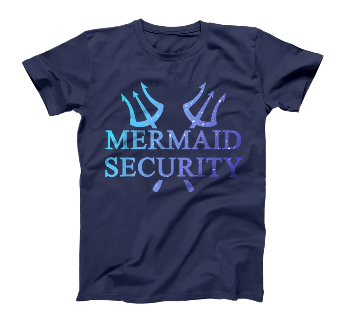 Mermaid Security Funny Swimming Gift Merman Maimaid Guard T-Shirt