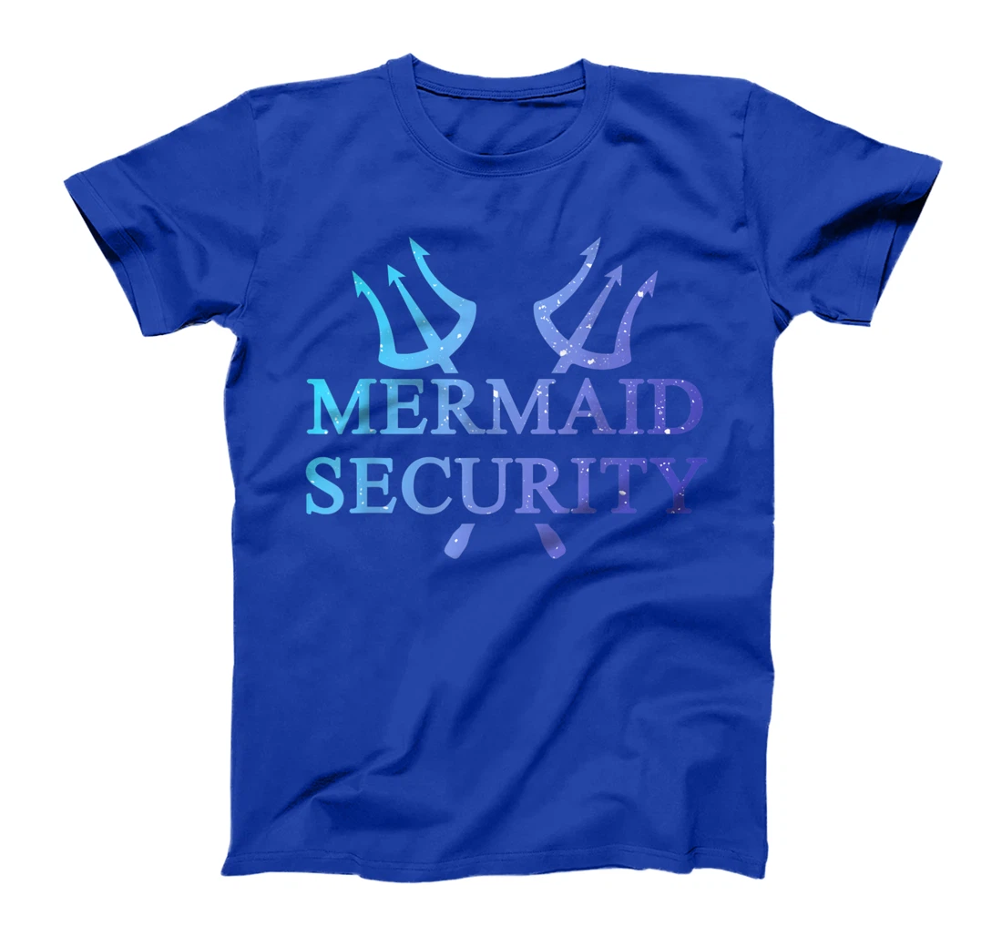 Mermaid Security Funny Swimming Gift Merman Maimaid Guard T-Shirt
