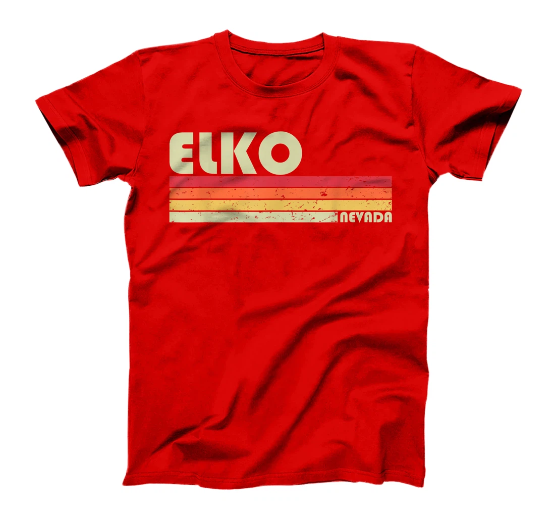 ELKO NV NEVADA Funny City Home Roots Gift Retro 70s 80s T-Shirt