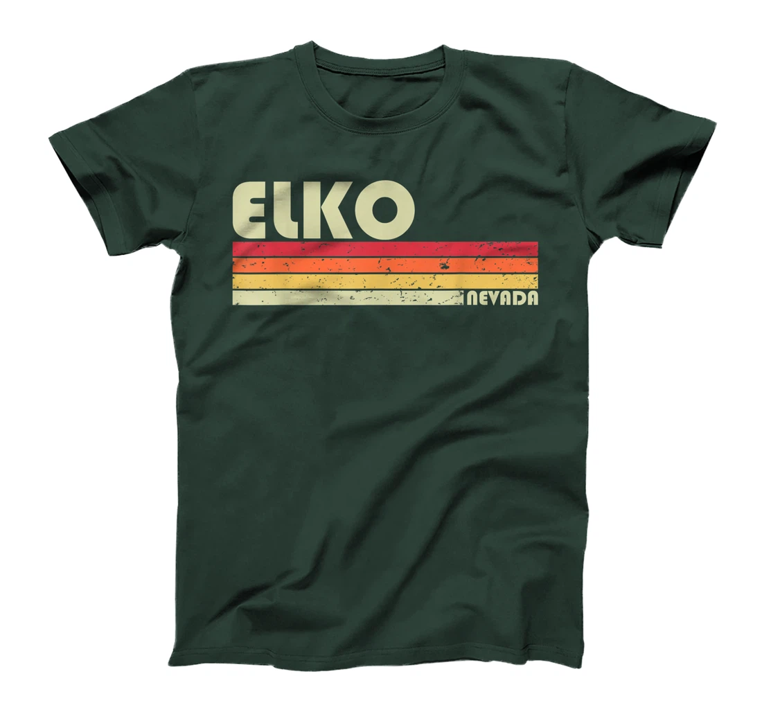 ELKO NV NEVADA Funny City Home Roots Gift Retro 70s 80s T-Shirt
