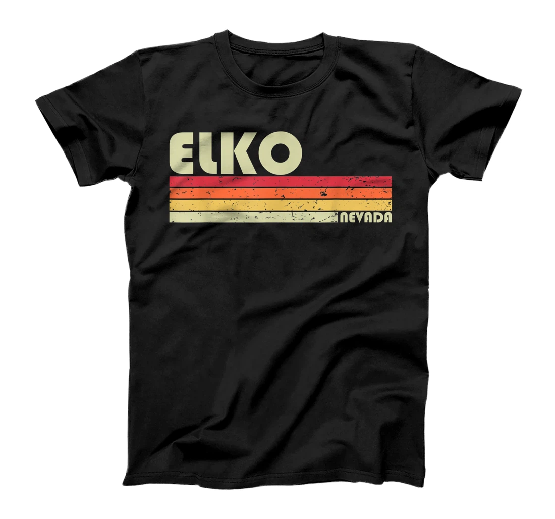 ELKO NV NEVADA Funny City Home Roots Gift Retro 70s 80s T-Shirt