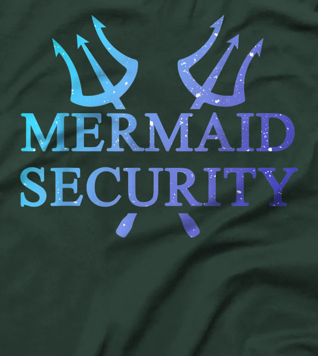 Mermaid Security Funny Swimming Gift Merman Maimaid Guard T-Shirt