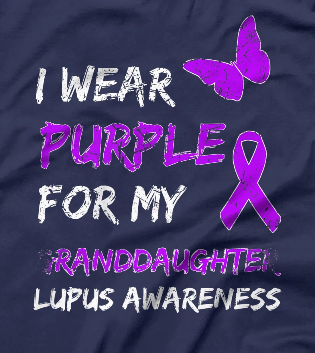 Lupus Awareness I Wear Purple For My Granddaughter Premium T-Shirt