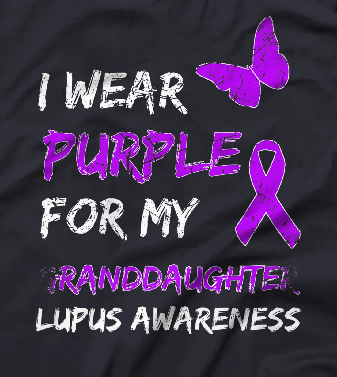 Lupus Awareness I Wear Purple For My Granddaughter Premium T-Shirt