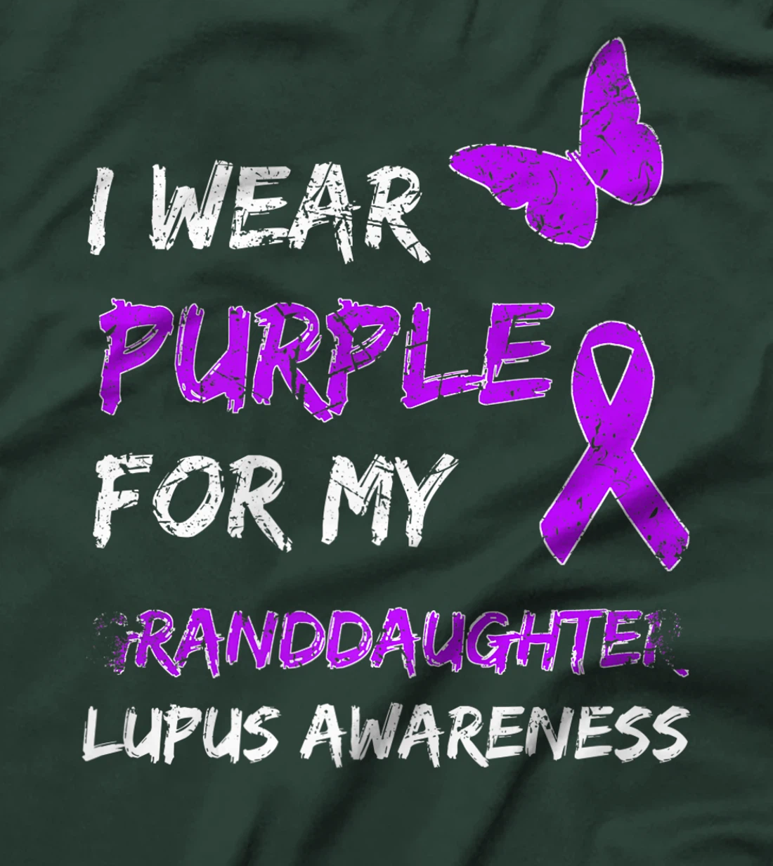 Lupus Awareness I Wear Purple For My Granddaughter Premium T-Shirt