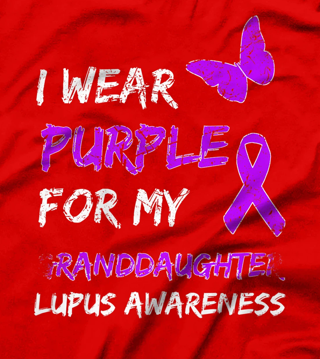Lupus Awareness I Wear Purple For My Granddaughter Premium T-Shirt