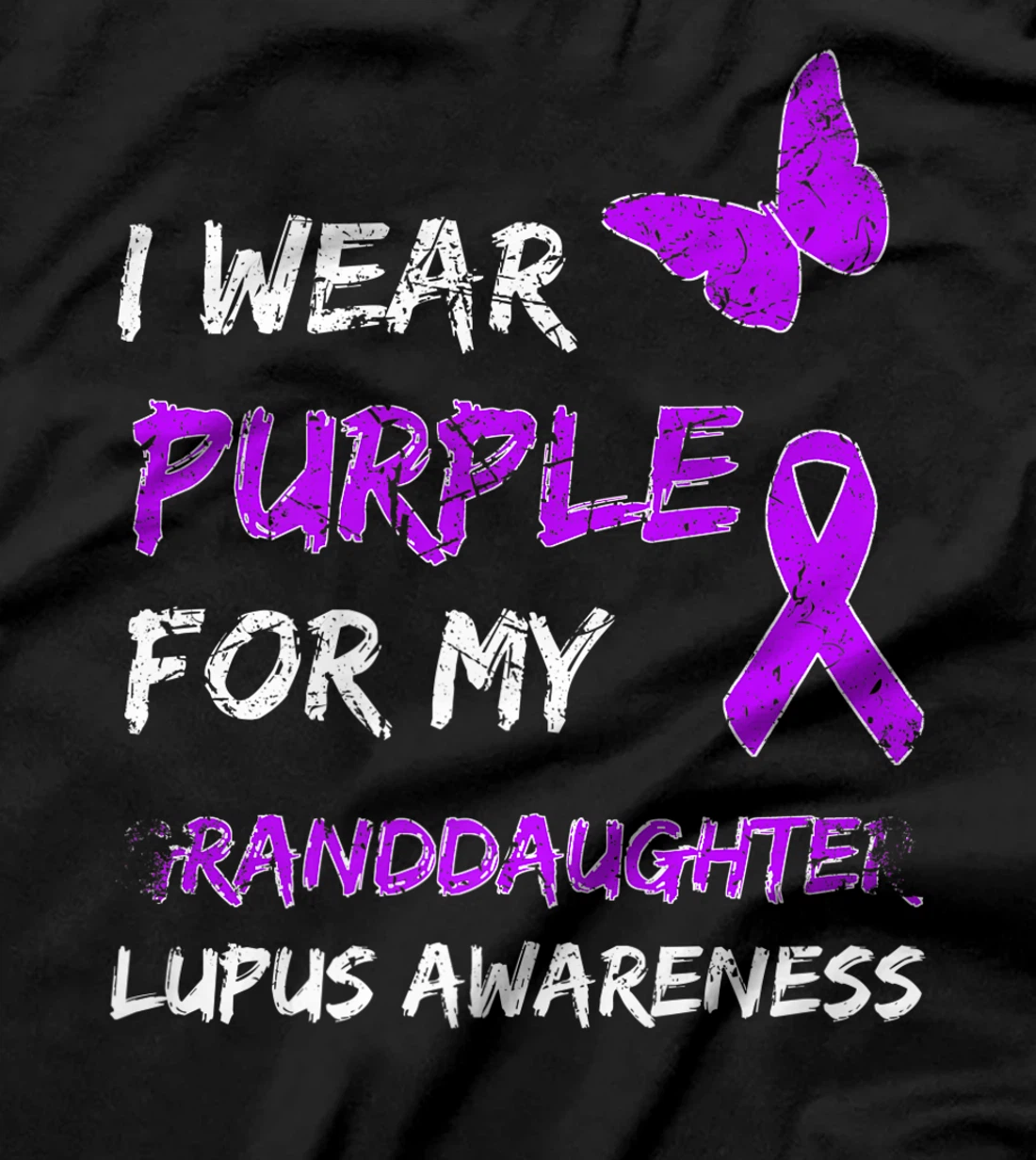 Lupus Awareness I Wear Purple For My Granddaughter Premium T-Shirt
