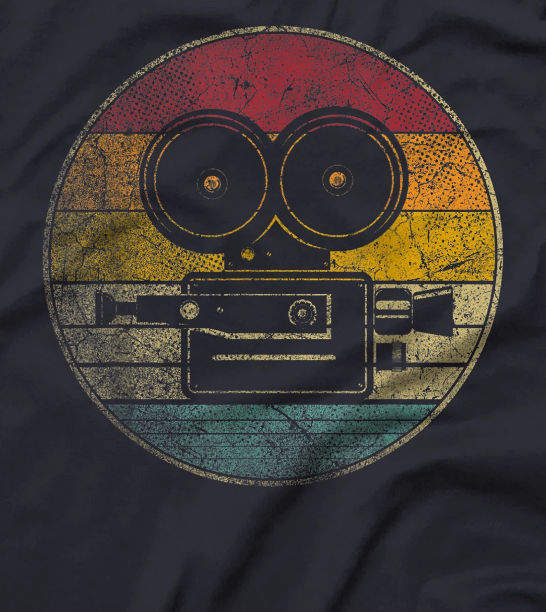 Movies Camera Motion Pictures Cinephile Vintage Retro T-Shirt