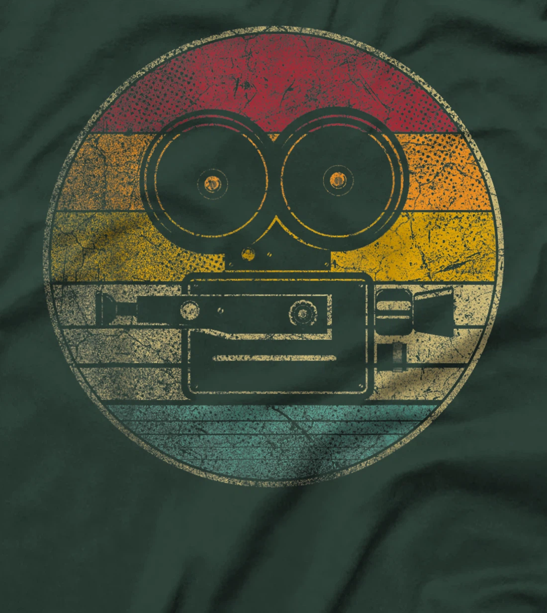 Movies Camera Motion Pictures Cinephile Vintage Retro T-Shirt